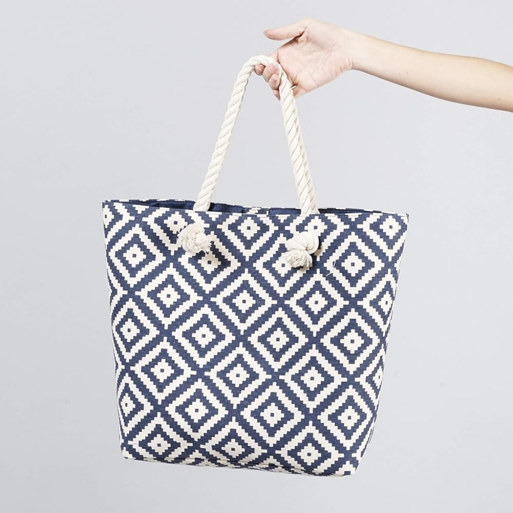 Summer & Rose Blue and White Tote Bag